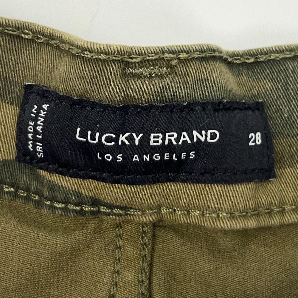 Lucky Brand Camo Shorts 28 Green Camouflage Cotton Elastane Stretch Mid Rise - Picture 3 of 6